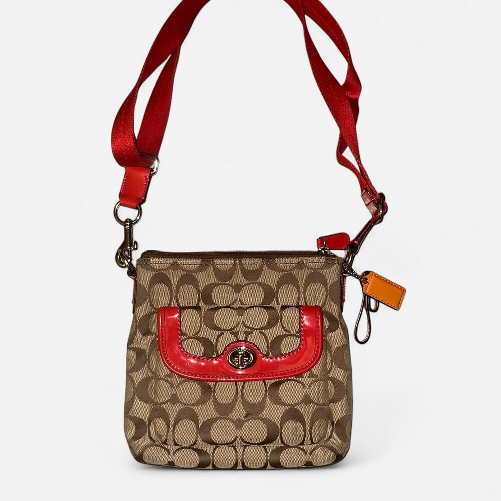 Coach Women's Brown and Red Bag